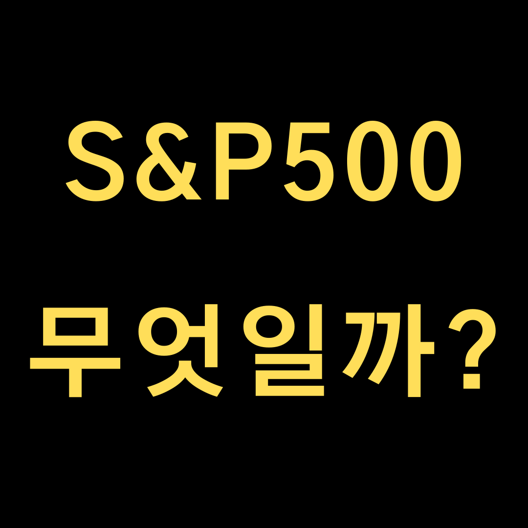  미국주식기초 : S&P500은 뭘까??
