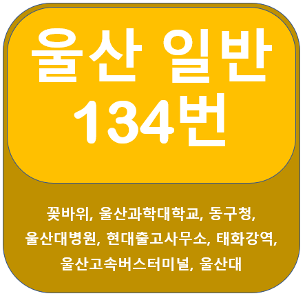  울산 134번 버스 노선, 시간표
