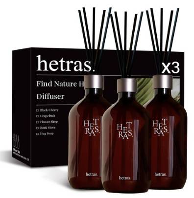 헤트라스 프리미엄 디퓨저 500ml x 3p 세트&#44; 호텔우드향