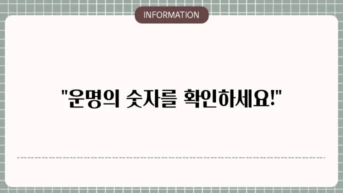 로또 1169회 예상번호 및 당첨번호 정리본
