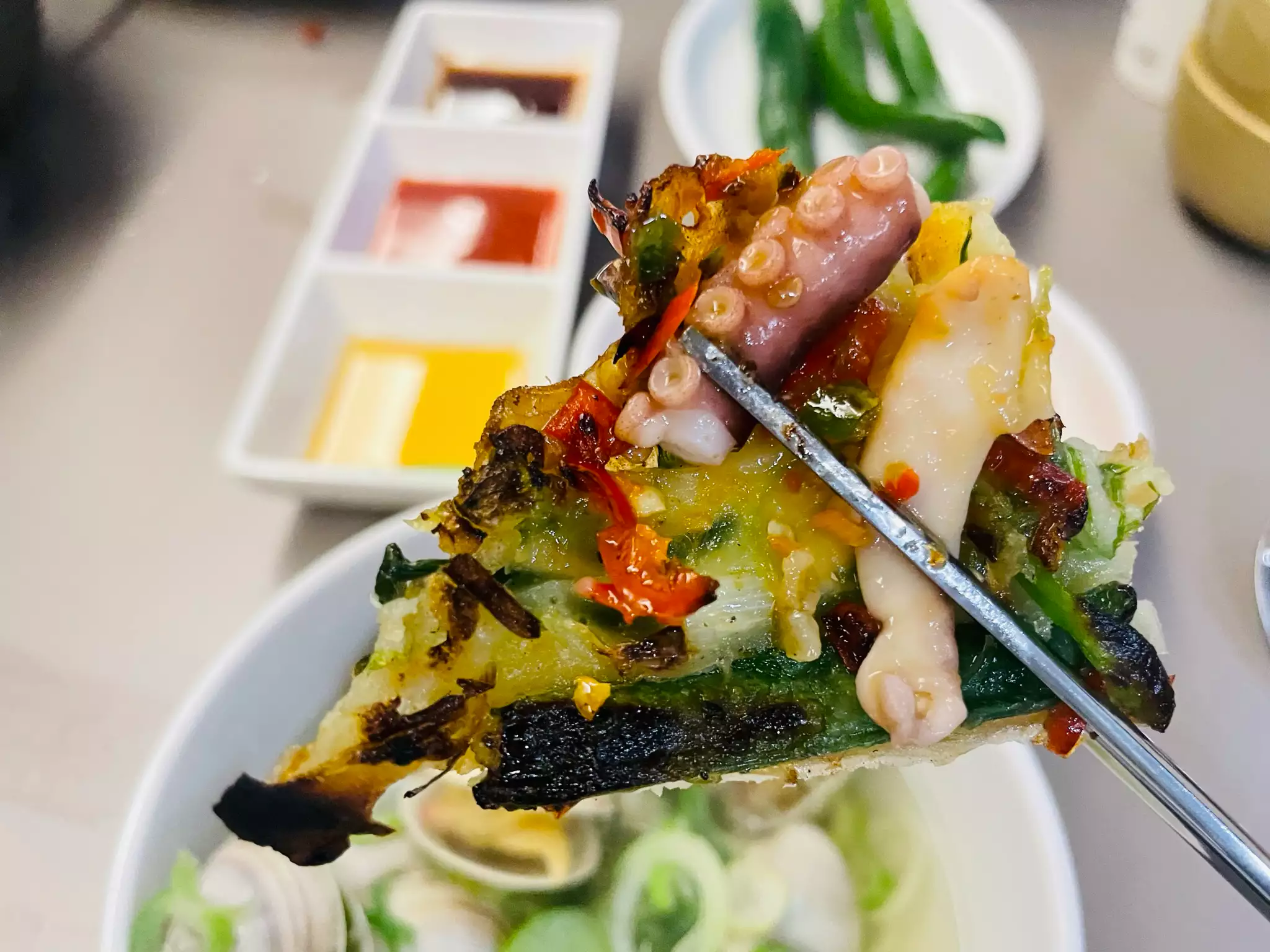 시청 조조칼국수 낙지 해물파전