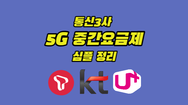  통신3사 5G 중간요금제 드디어 출시, 한번에 알아보기