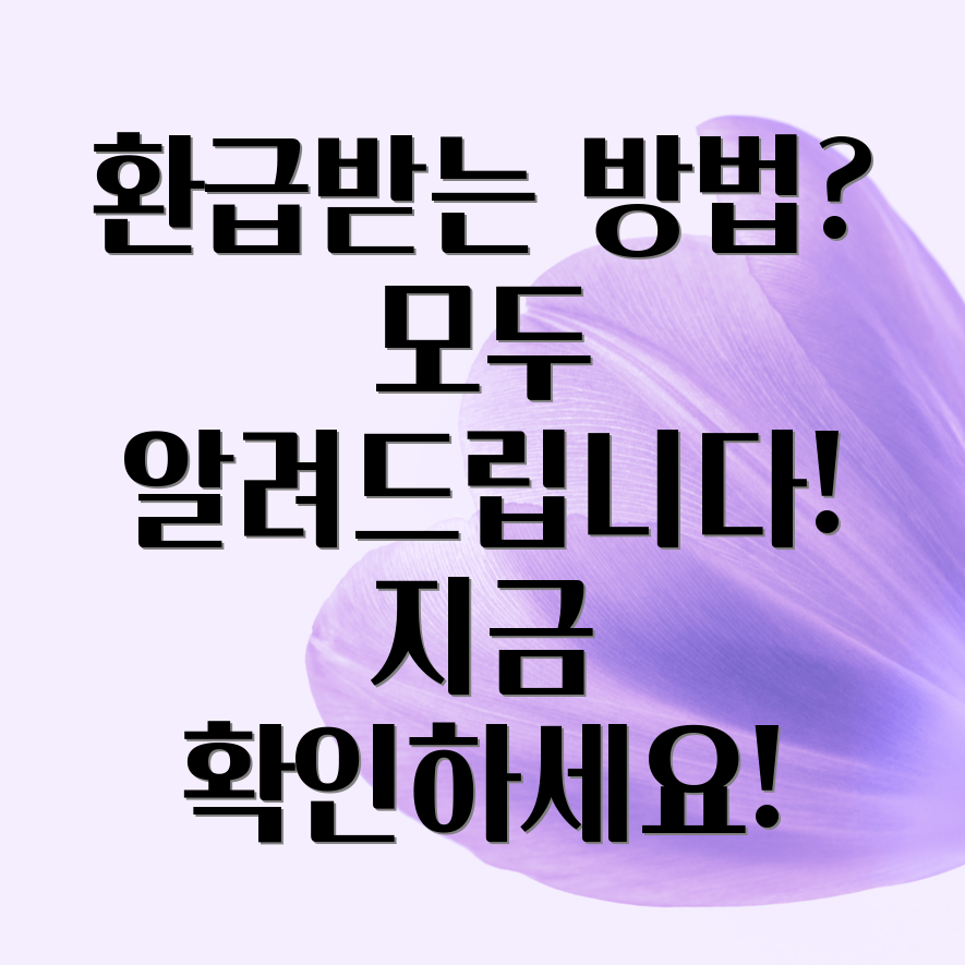 종합소득세 환급