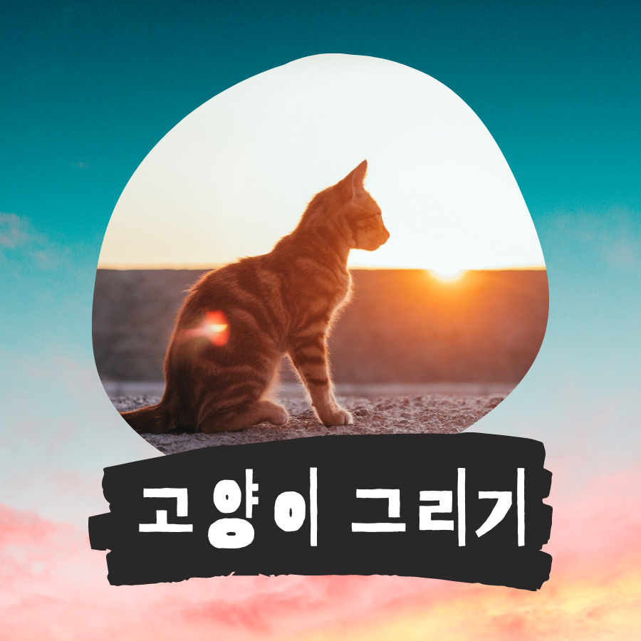  고양이 그리기 | 초보 일러스트, 캐릭터 그리기