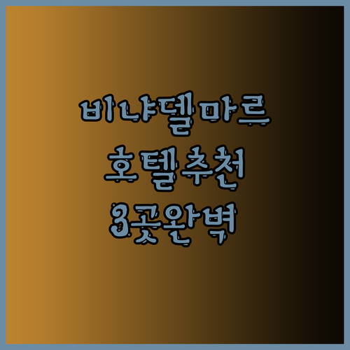 비냐델마르 호텔 추천 3곳 완벽 정복