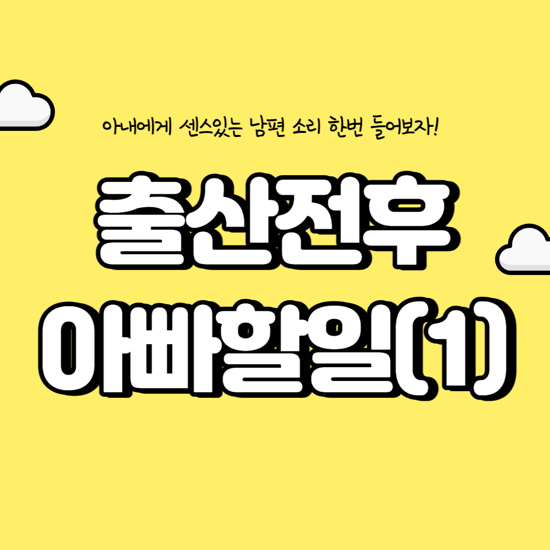  출산 전/후 아빠가 해야할 일 (1)