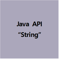 JAVA API "String" class