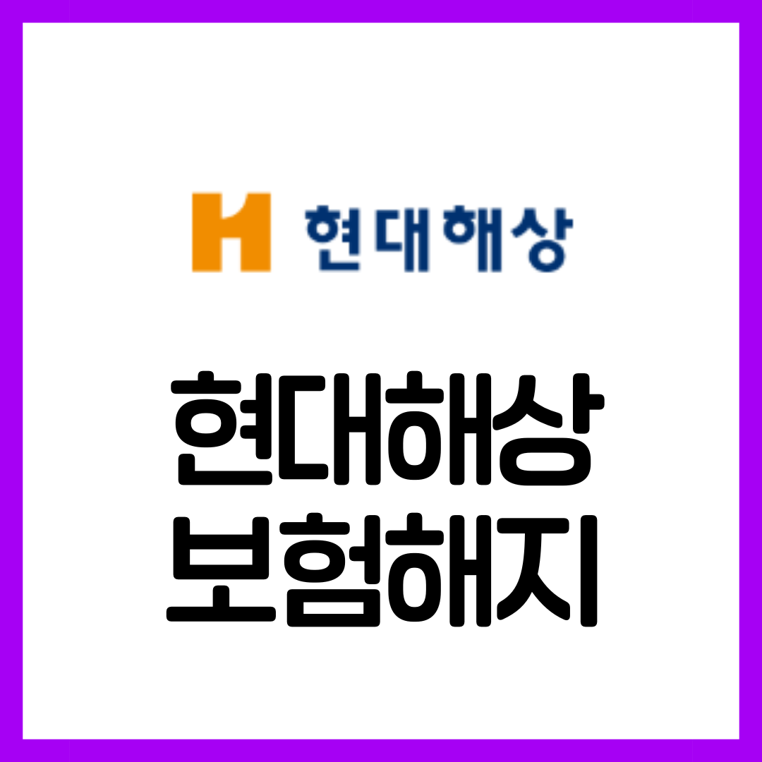 현대해상 보험해지