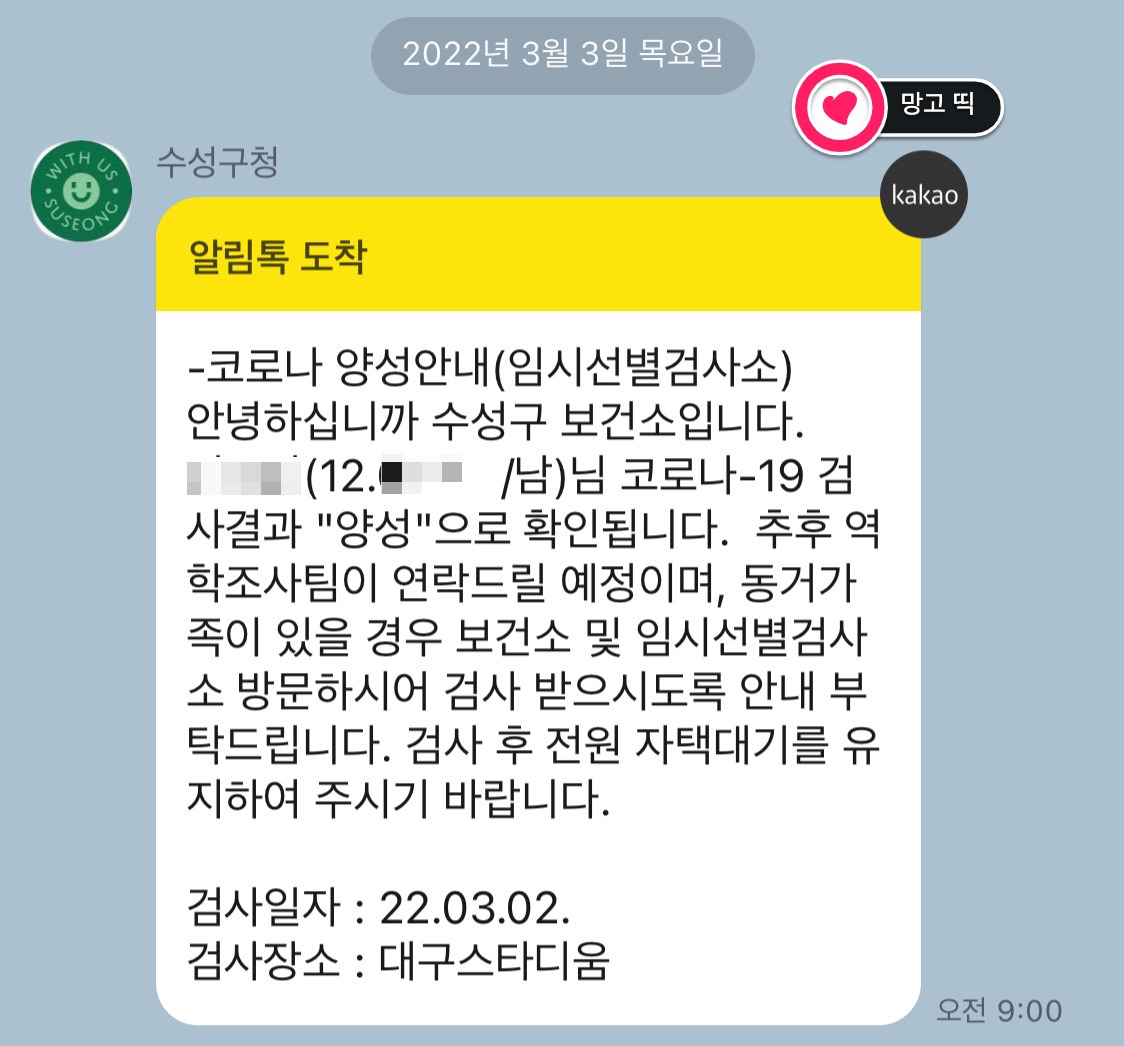 코로나 양성