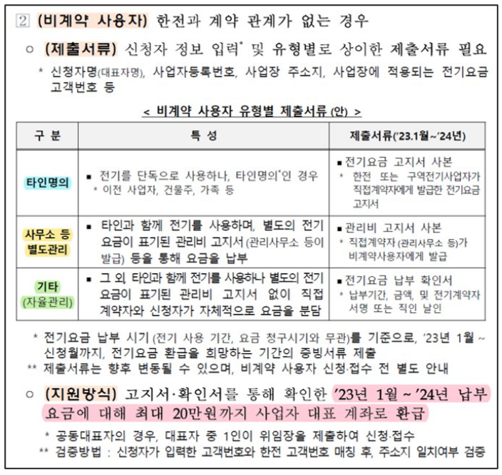 비계약자 신청방법