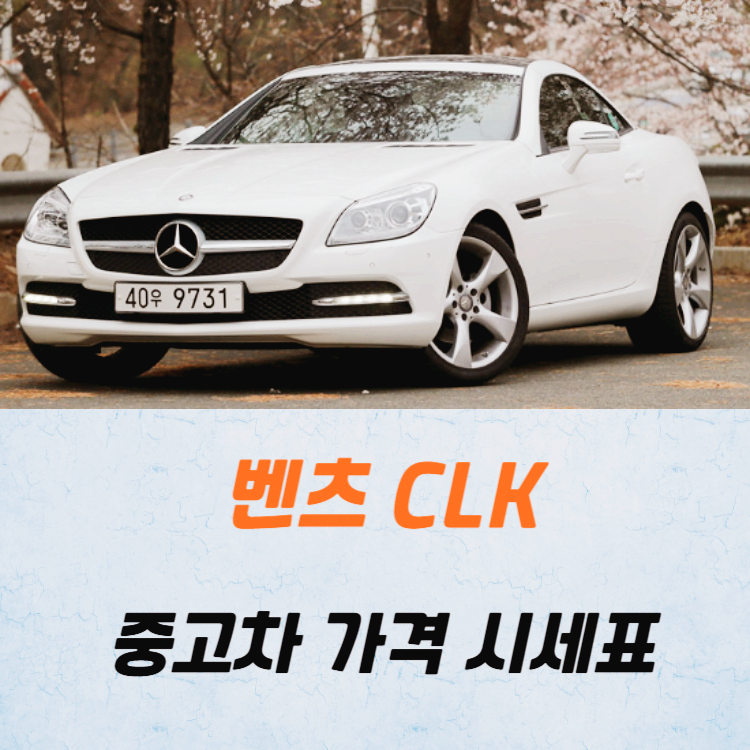 벤츠 CLK 중고차 가격 시세표 24년10월