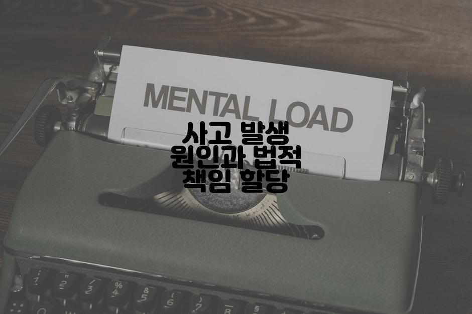 사고 발생 원인과 법적 책임 할당