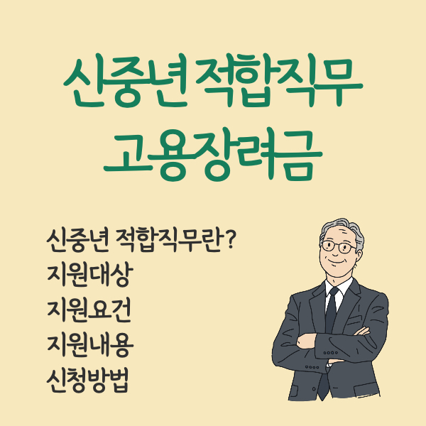 신중년적합직무 고용장려금