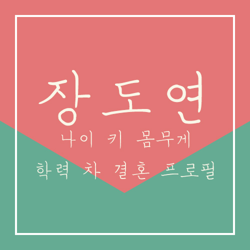  장도연 나이 키 몸무게 학력 차 결혼 프로필