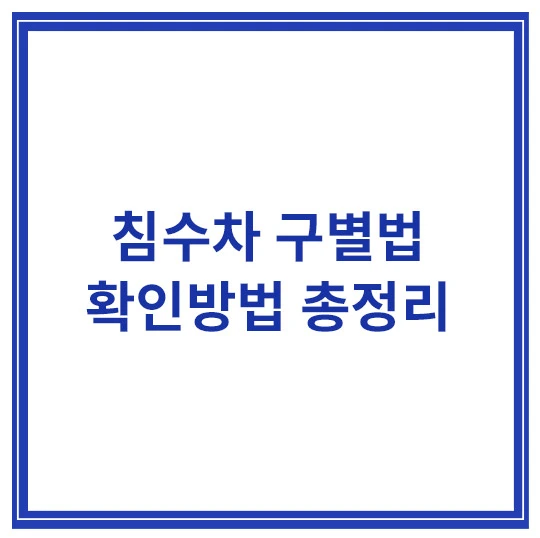 침수차-구별법-확인방법