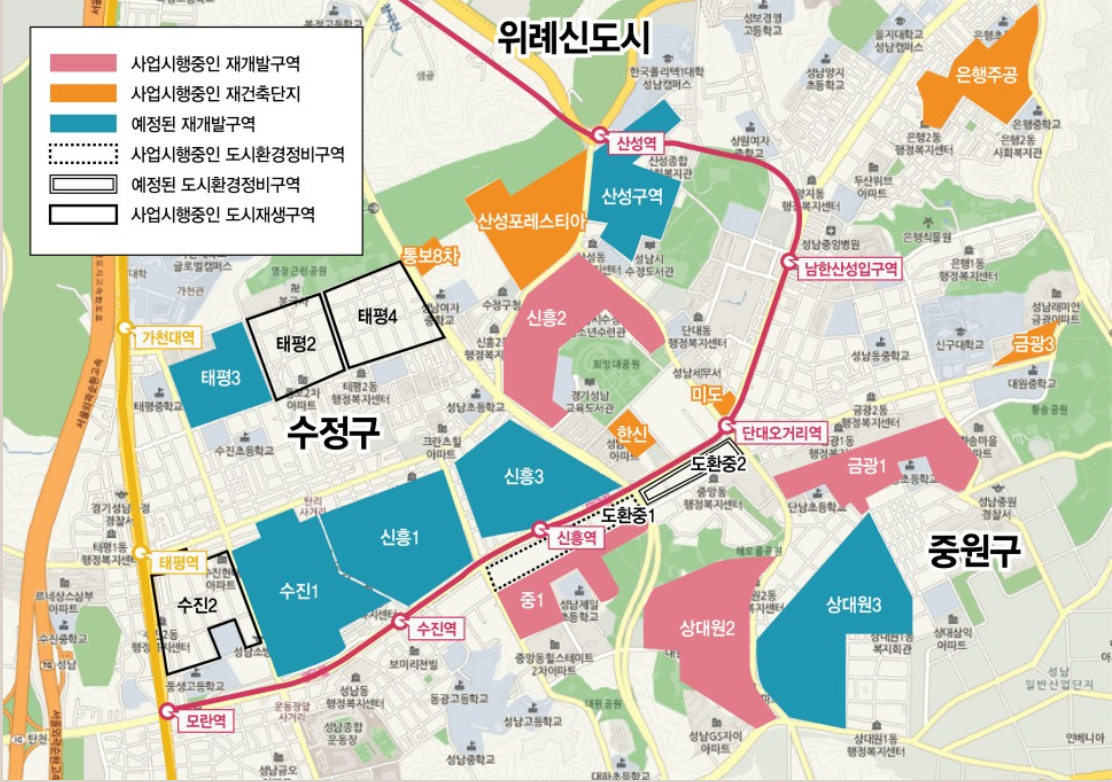 산성역 자이푸르지오 광탈시, 성남 재개발(성남 뉴시티)을 노리자!!