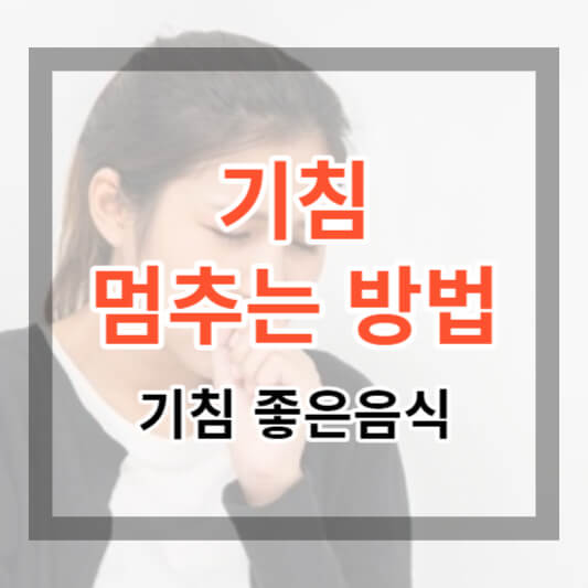  멈추지 않는 기침 멈추는 방법 및 습관, 좋은 음식 총정리.