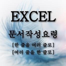 엑셀에서 다음줄로 변경하거나 여러 줄을 한줄로 변경하기