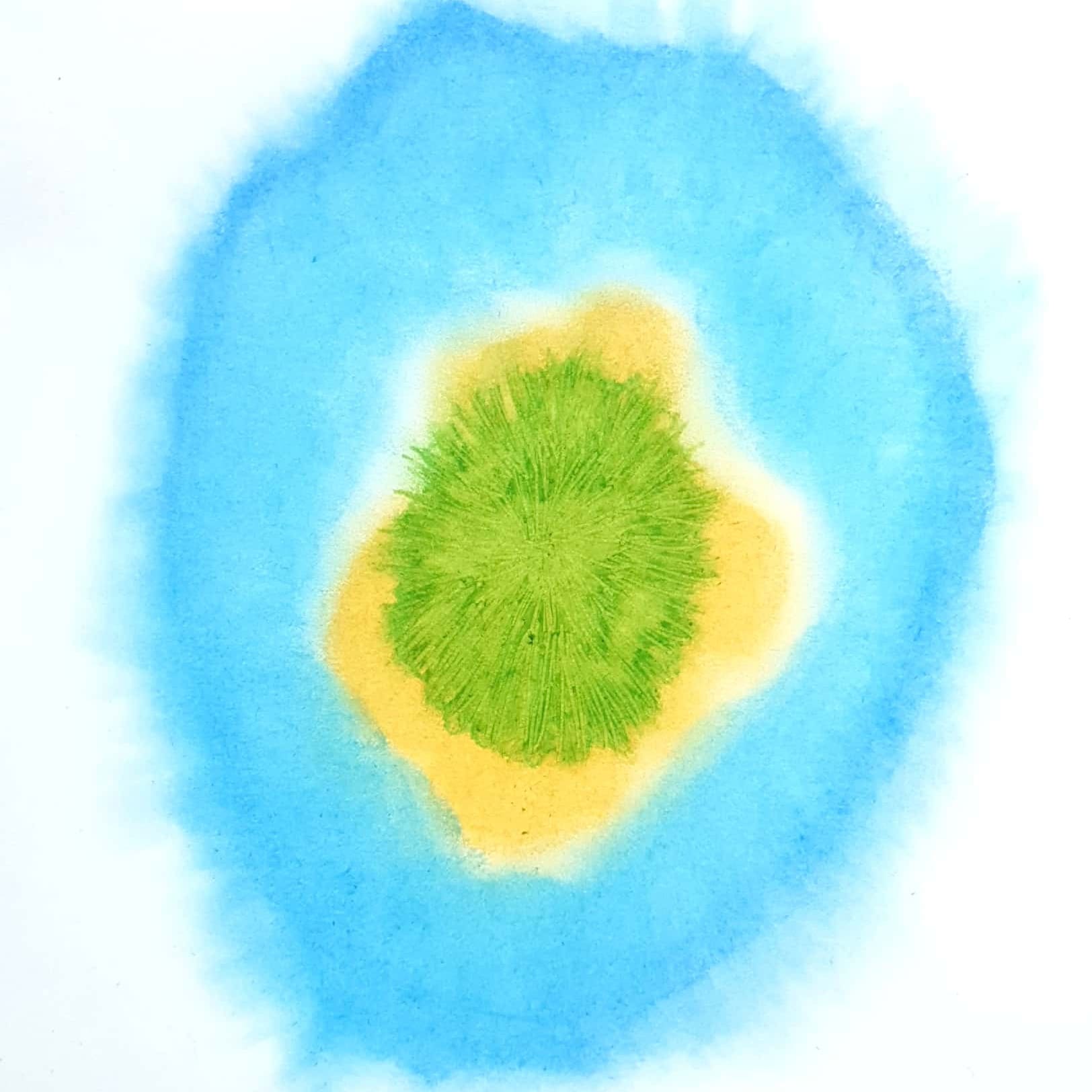  Island 섬 / 일러스트 그림 드로잉 / 풍경화 그리기