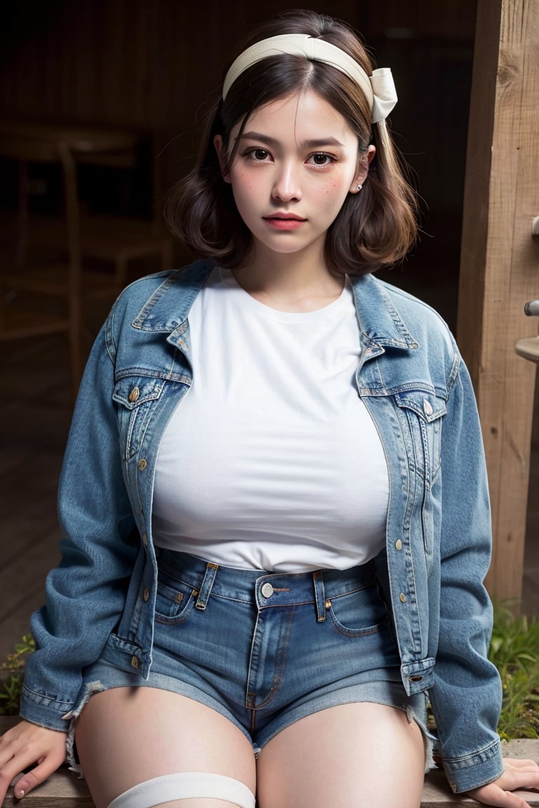  AI로 만든 청청패션 여자 피팅모델 이미지 만들기