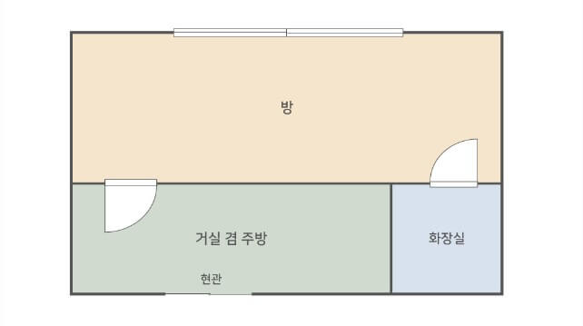 치악산자연휴양림 황토방배치도