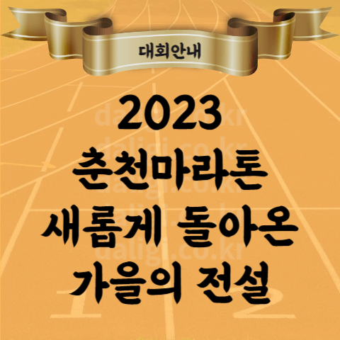 2023 춘천마라톤 신청 코스 고저도 명예의전당 버스 페이스메이커 기념품 총 정리