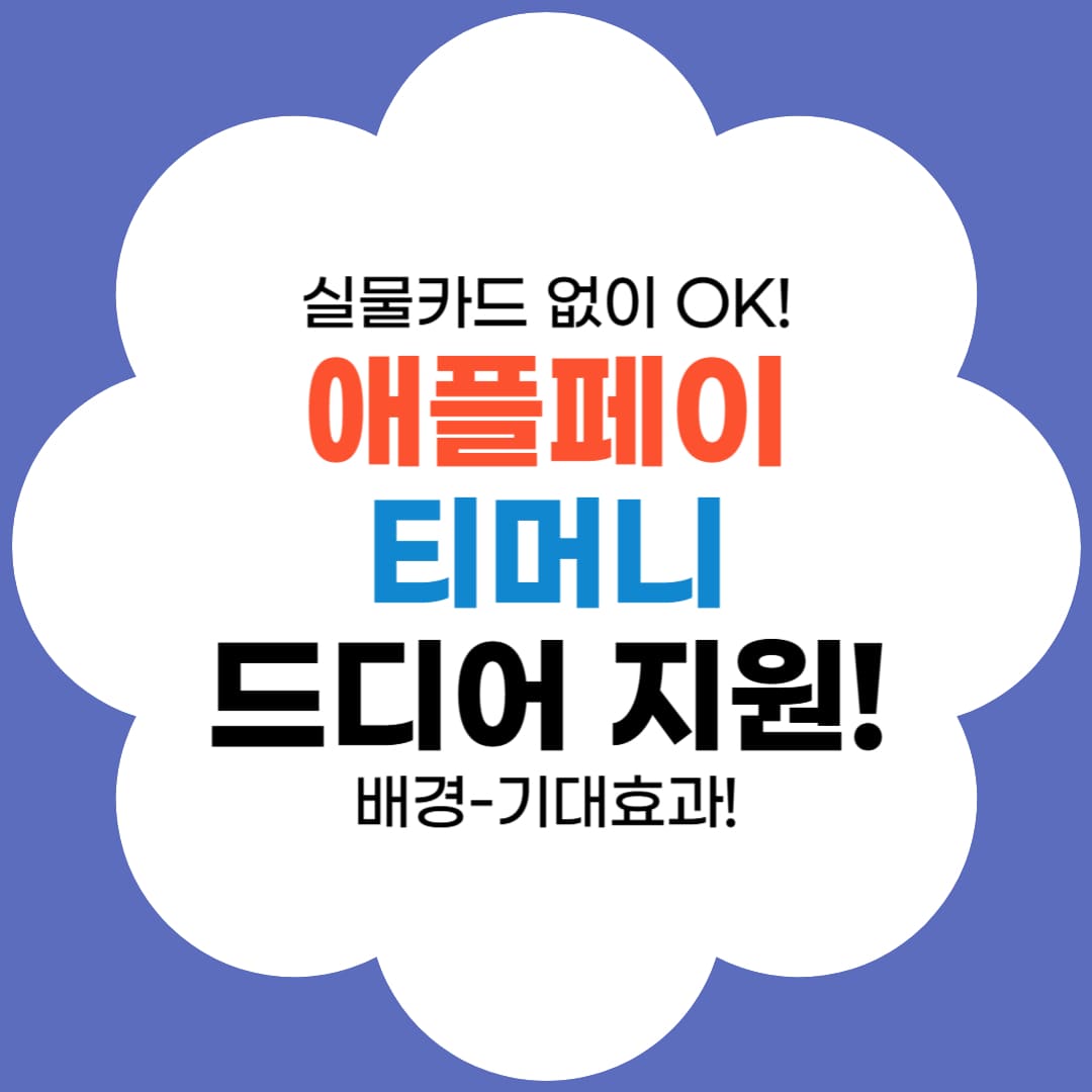 애플페이 티머니 지원 썸네일