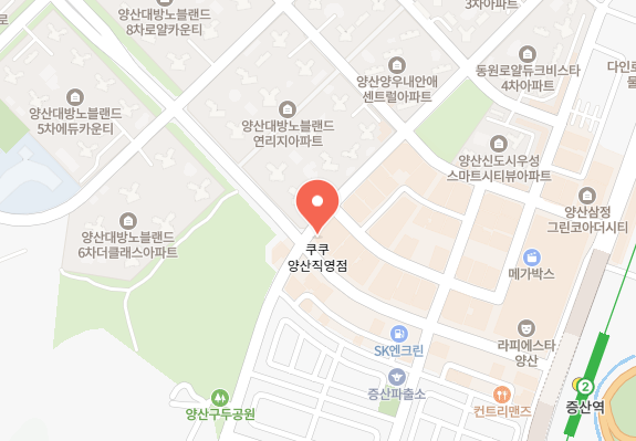쿠쿠 양산직영점 위치 이미지