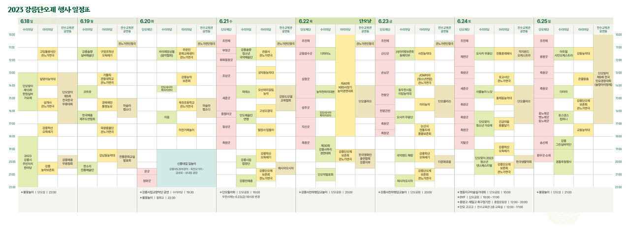 강릉 6월 축제 강릉 단오제 기본정보 및 행사일정