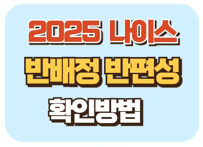 2025 나이스 반배정 반편성 확인방법