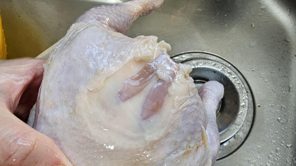 닭껍질과 세척 손질하기