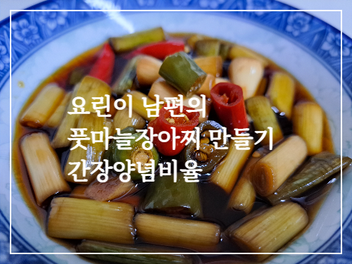 요린이남편 풋마늘장아찌 간장양념비율