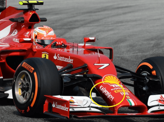 Kaspersky 후원 계약을 한 Ferrari F1 car
