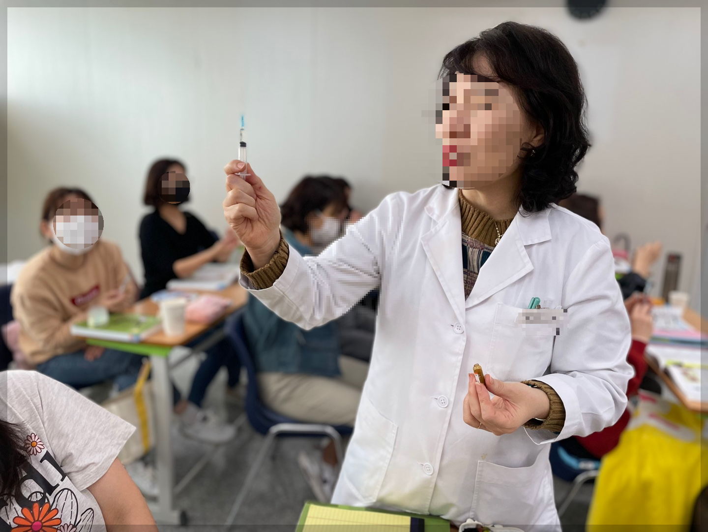  안양간호학원의 대표 성심간호학원 주사연습 수업시간