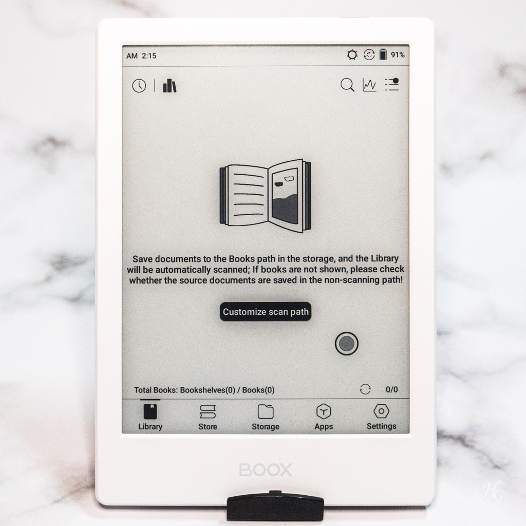 오닉스 북스 포크4S 기본 설정 완료