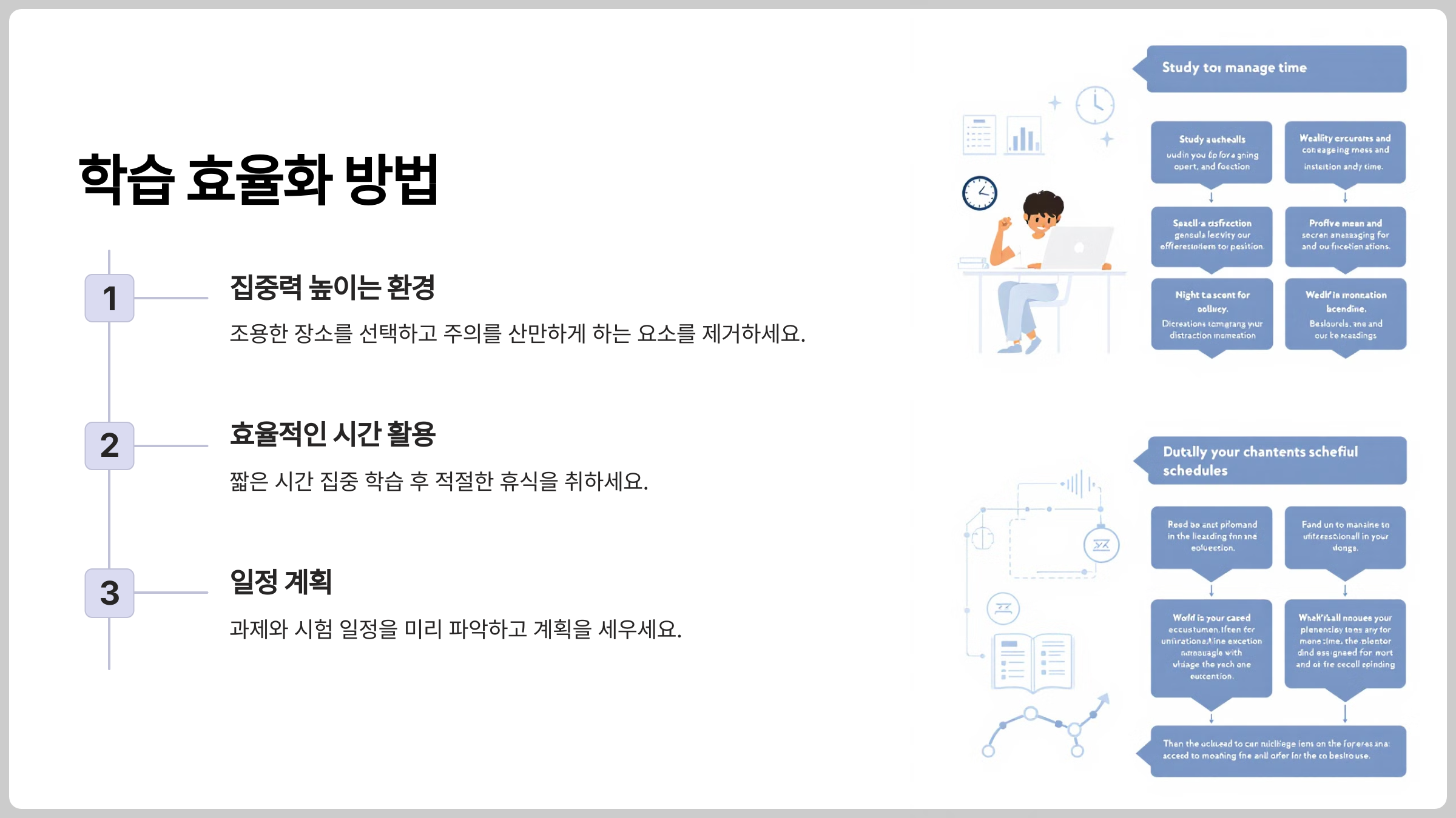 고등학생을 위한 학습 효율화 방법