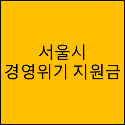 서울시 경영위기 지원금 썸네일