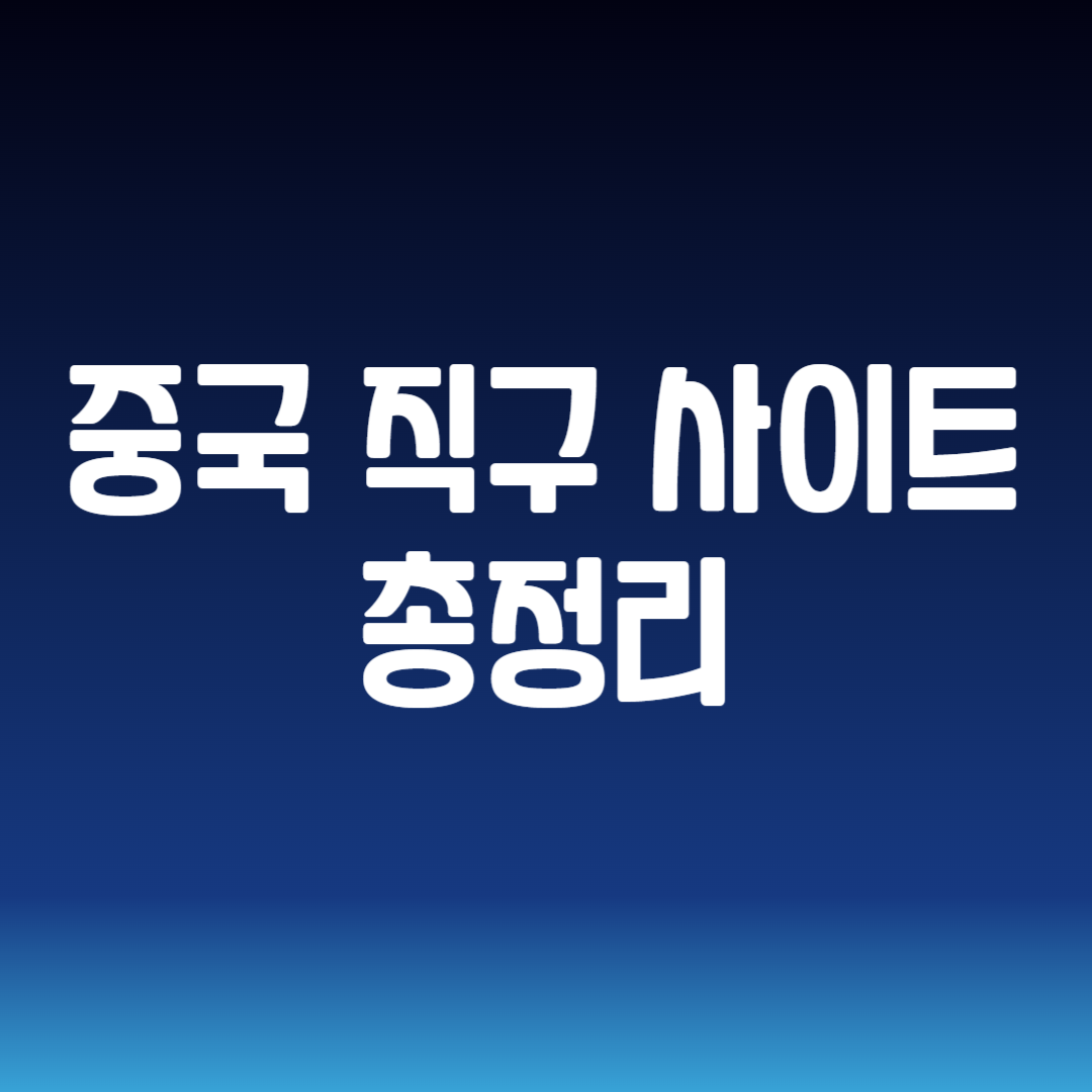 중국 직구 사이트 총정리