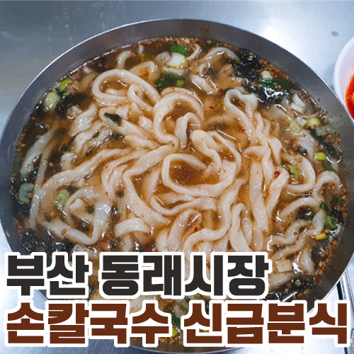  부산 동래시장 손칼국수 신금분식