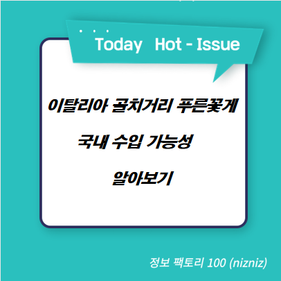  이탈리아 골치거리 푸른꽃게 국내 수입 가능