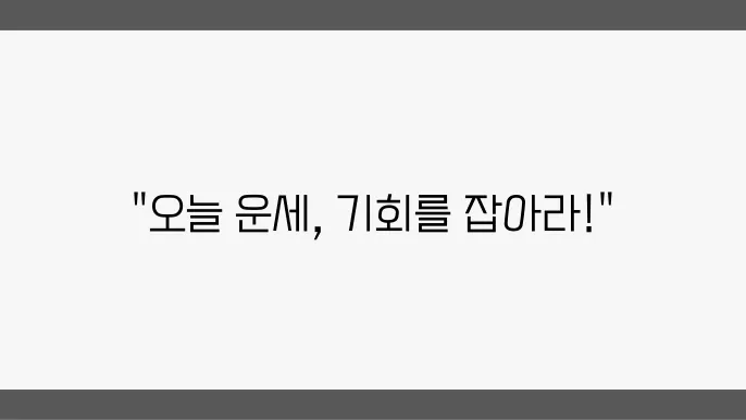 오늘의 운세 확인