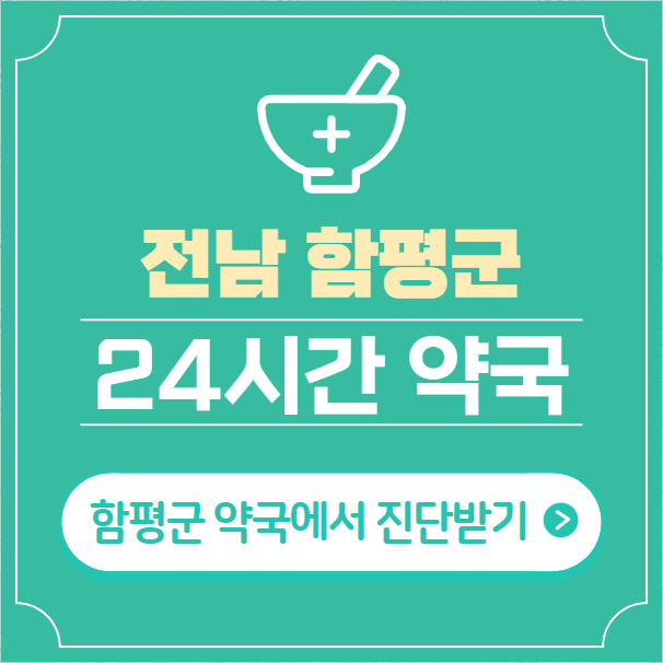  함평군 24시간 약국 찾기 | 휴일 야간 심야 토일요일 당번약국 14곳
