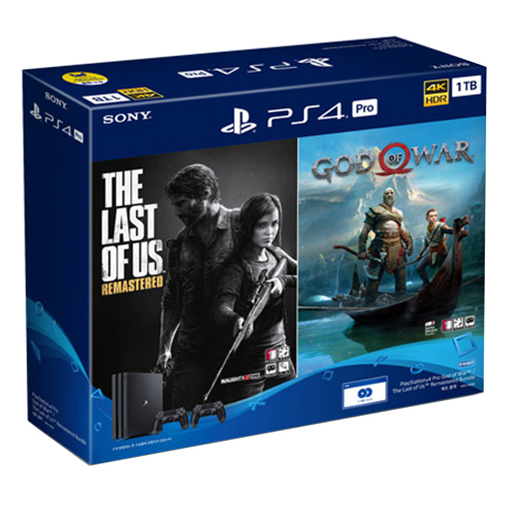  최저가 오늘만 이가격 라스트오브어스2 - PS4 본체 프로 7218B 1TB 듀얼쇼크4 번들패키지 갓오브워 + 라스트오브어스 + 듀얼쇼크4, 본체 제트블랙(CUH-7218B), 컨트롤러(CUH-ZCT2G)
