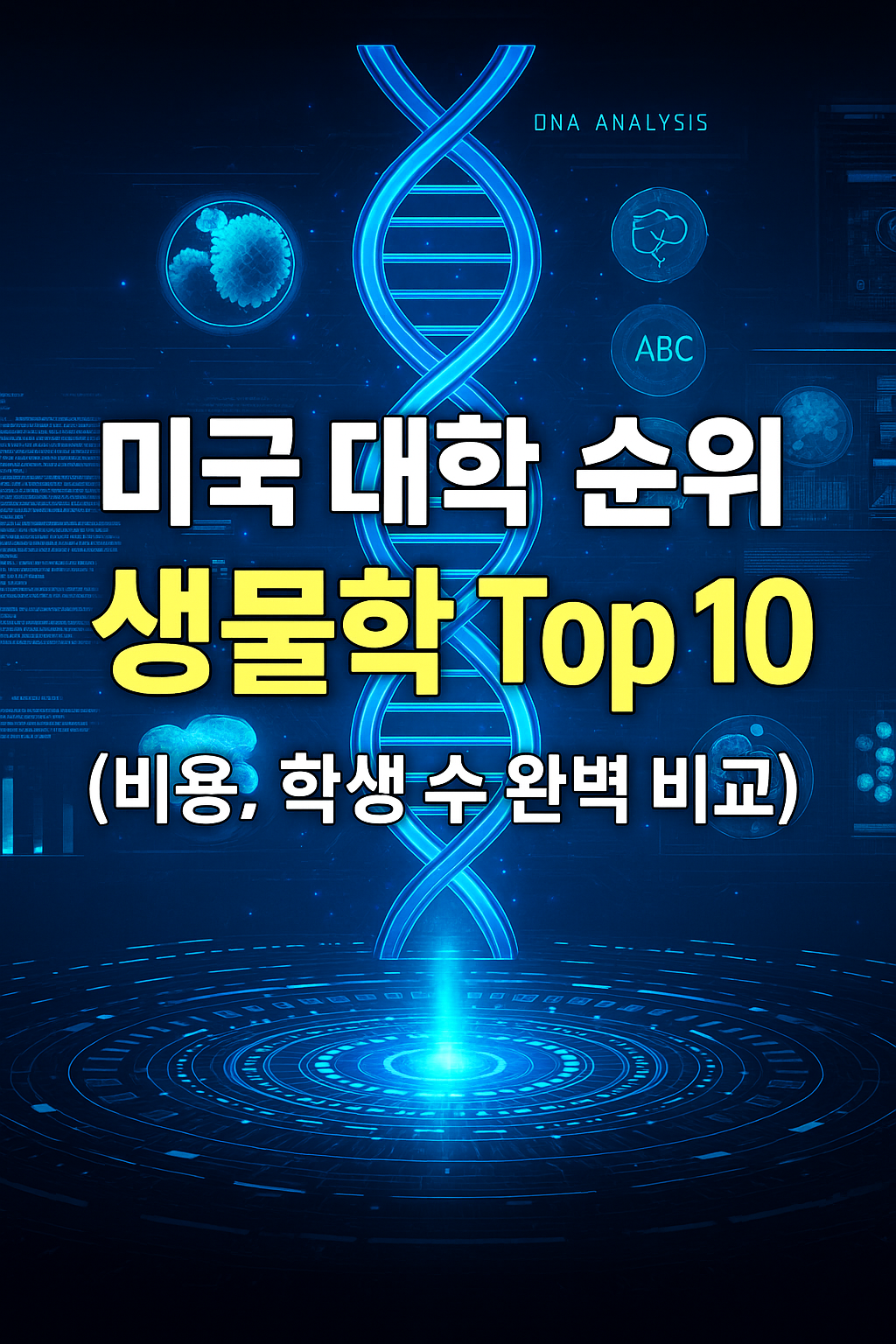 미국 대학 순위-생물학 TOP 10 (비용, 학생 수 비교) 이미지