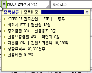 KODEX 2차전지산업-종목분류