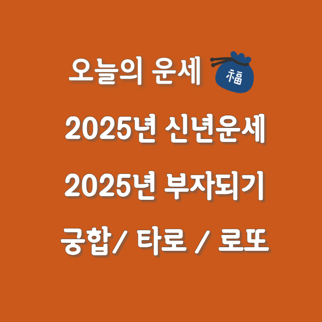 2025년 신년운세 토정비결 오늘의운세 궁합 무료보기