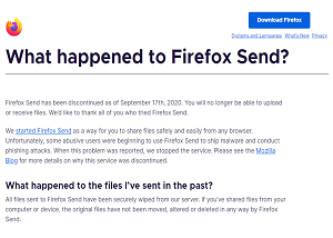  Send by Firefox 서비스 종료 (뒷북)