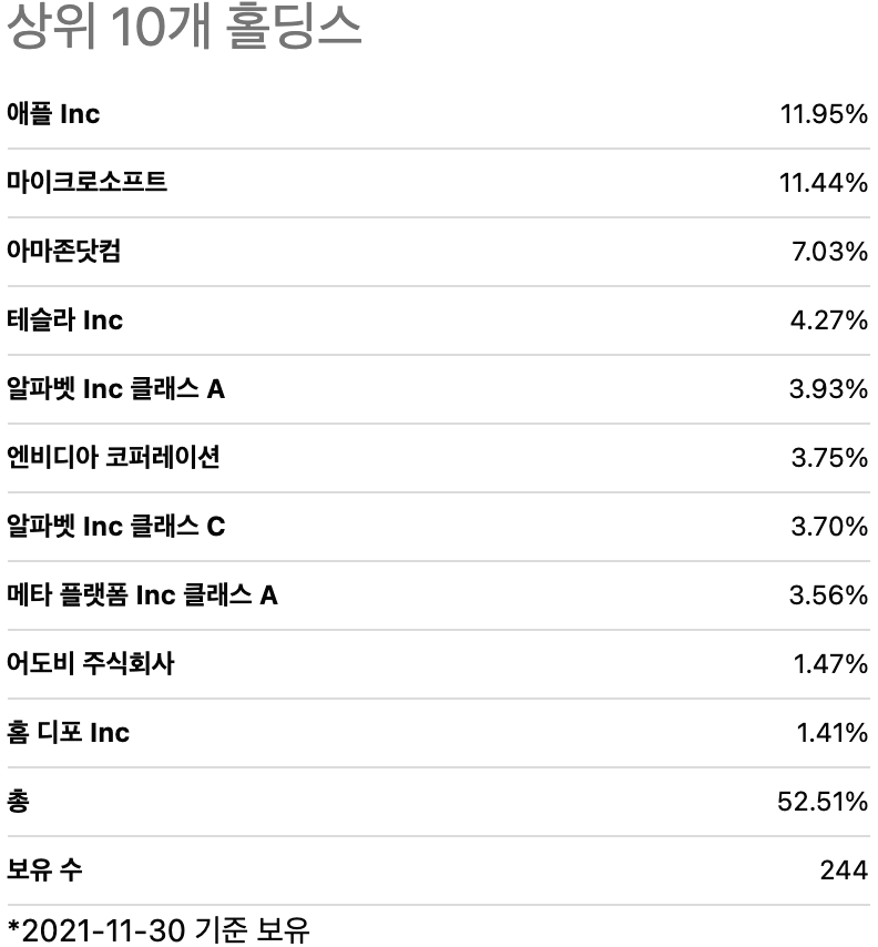 SPYG-상위10종목