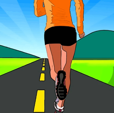 규칙적인 운동-달리기하는 사람 그림
