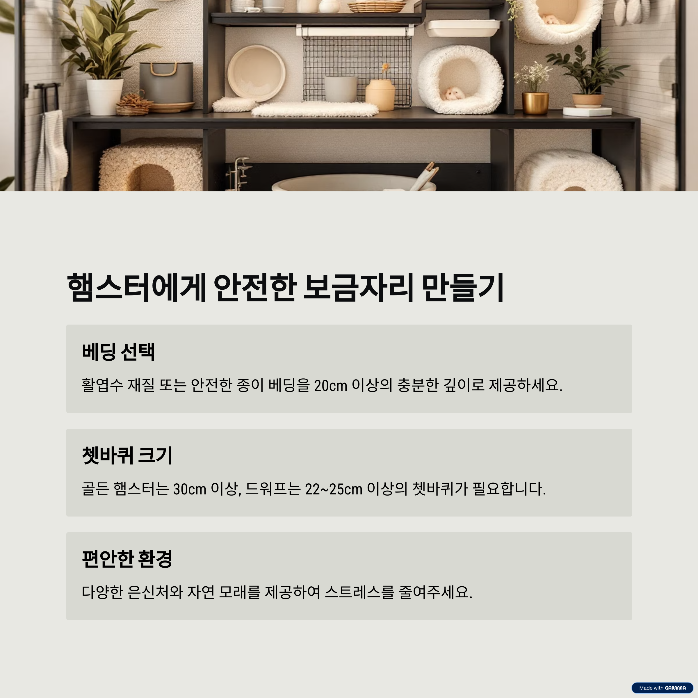 햄스터의 보금자리